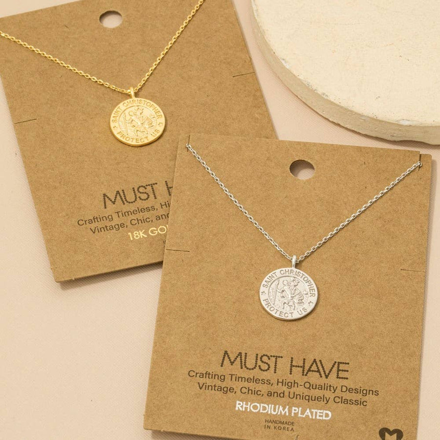 Mini Saint Christopher Necklace