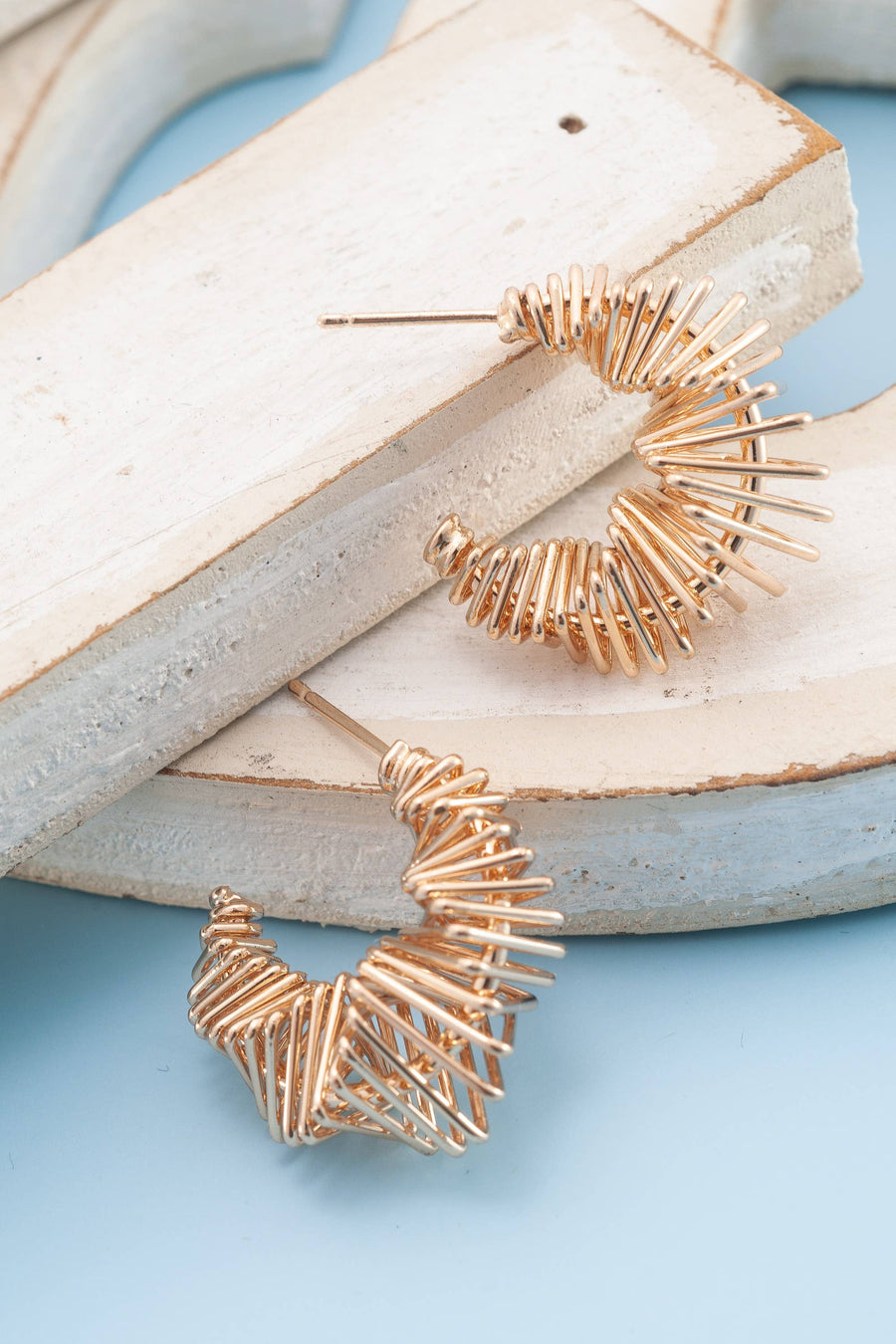 3D GEOMETRIC DIMENSIONAL HOOP EARRINGS
