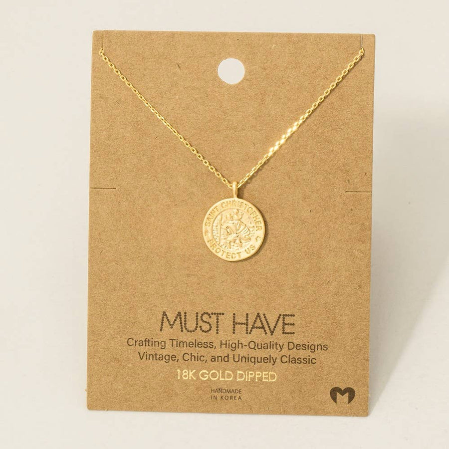 Mini Saint Christopher Necklace