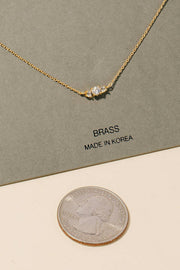Mini Cz Station Chain Necklace
