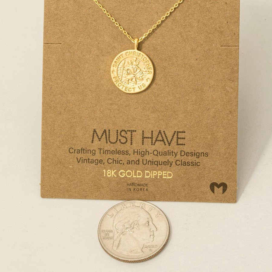 Mini Saint Christopher Necklace