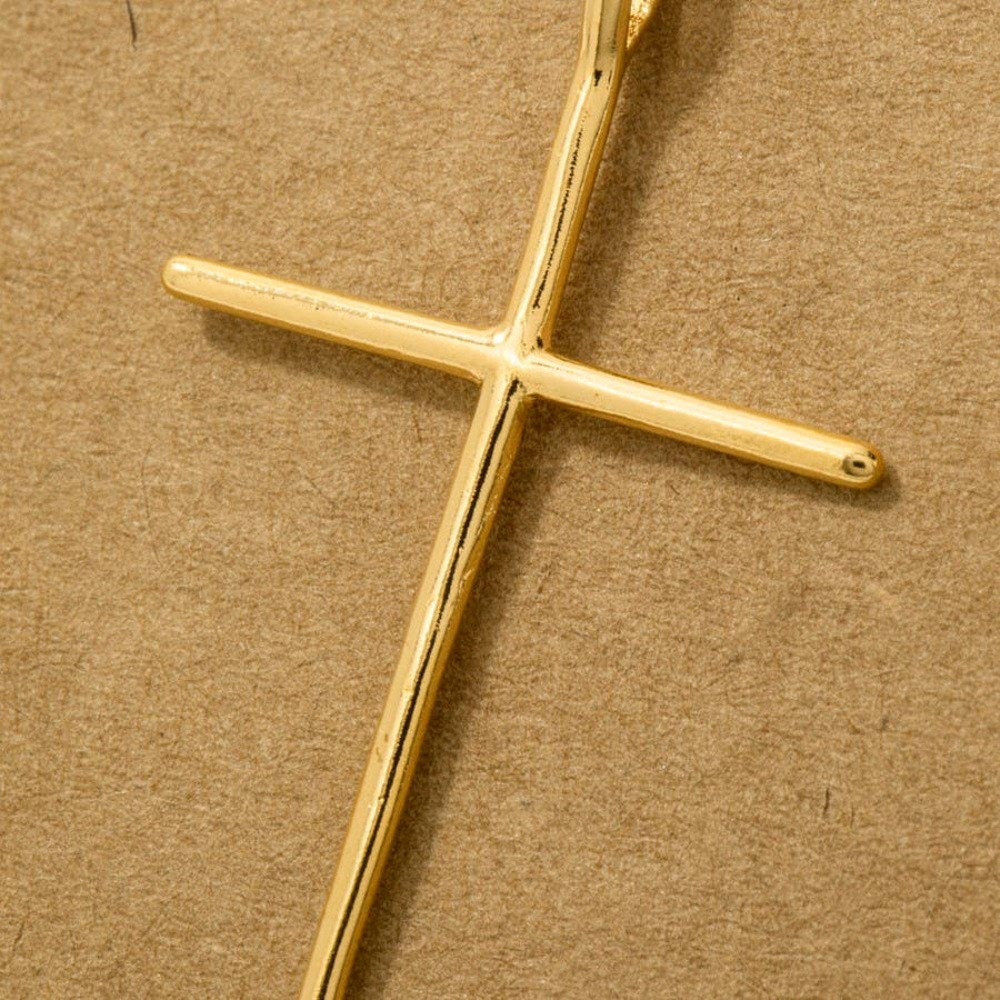 Metallic Cross Necklace