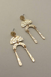 Hammered Geo Earrings