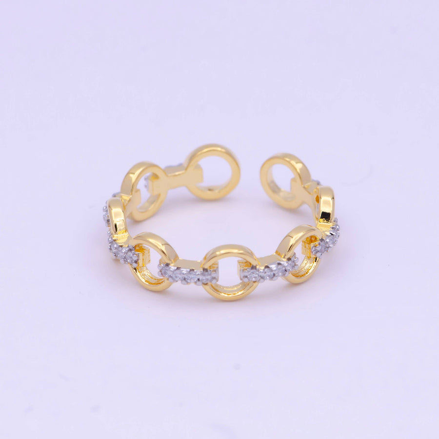 Dainty Cable Link Chain Ring