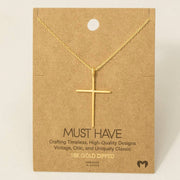 Metallic Cross Necklace