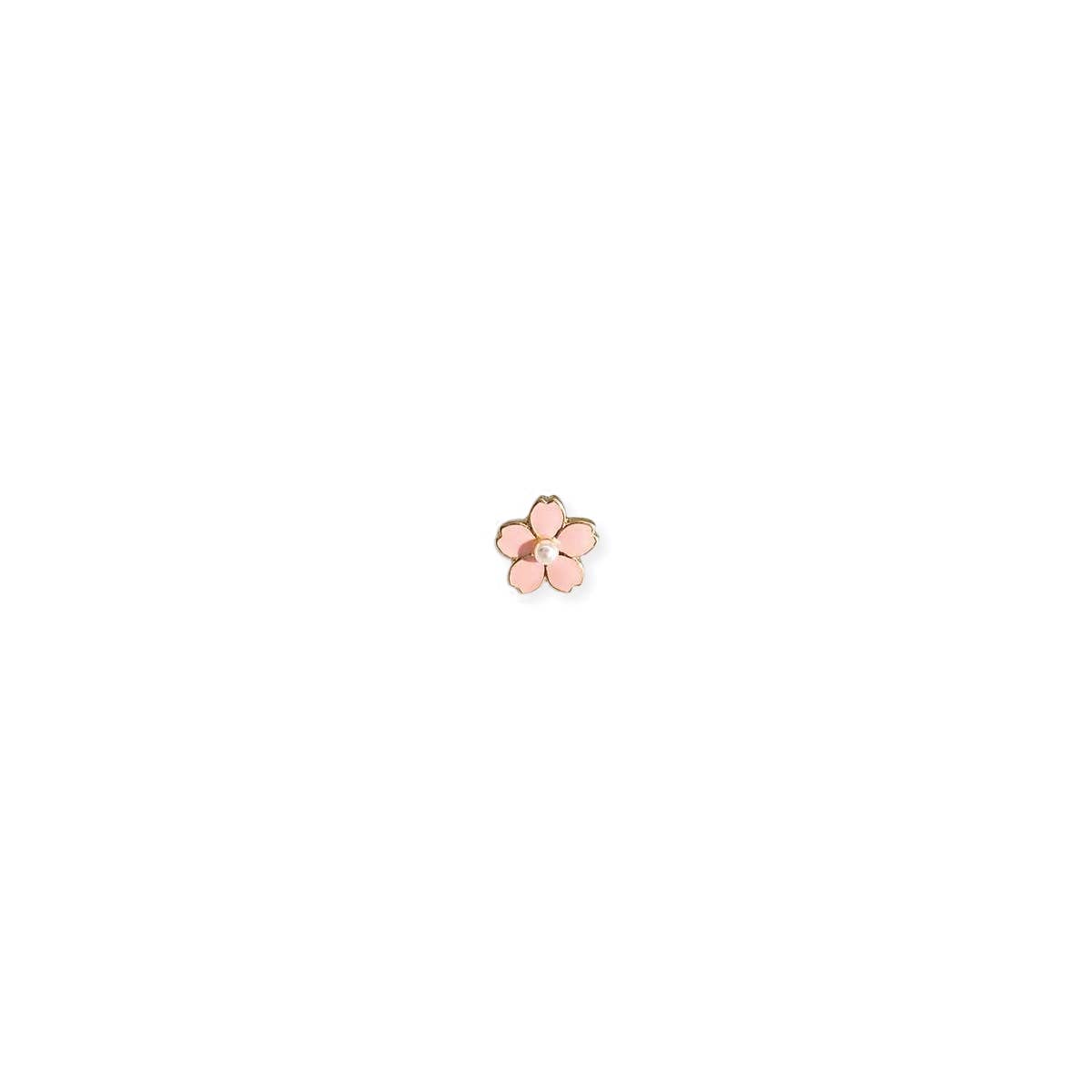 Pink Flower Post Earrings