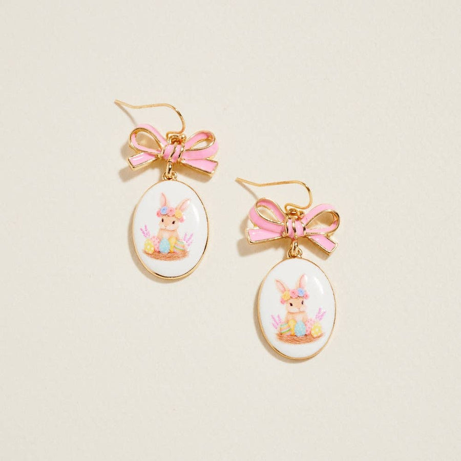 Oval Easter Enamel Earrings