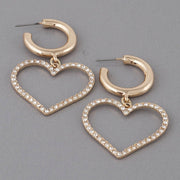 Heart Frame Hoop Earrings