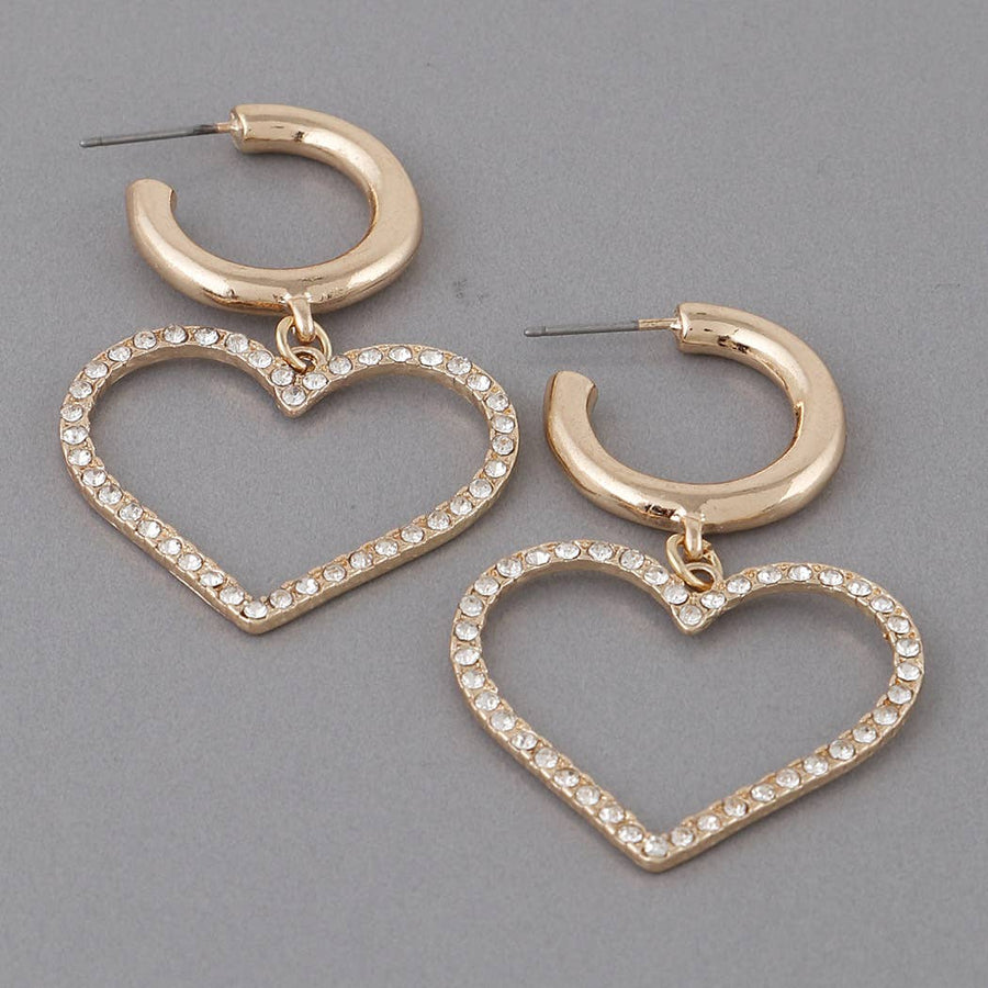 Heart Frame Hoop Earrings