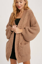 Chunky Cable Knit Cardigan