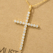 Pave Cross Necklace