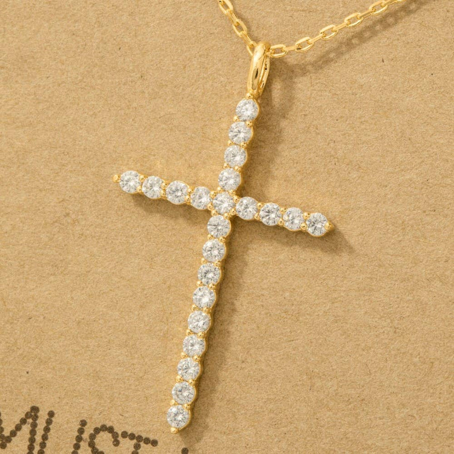 Pave Cross Necklace