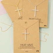 Pave Cross Necklace