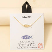 Jesus Fish Pendant Necklace
