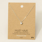 Gold Dipped Mini Heart Pendant Necklace