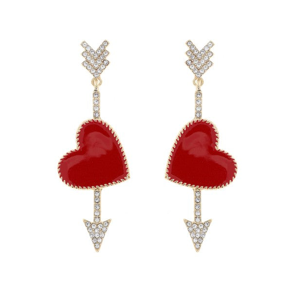 Arrow Through The Heart Earrings