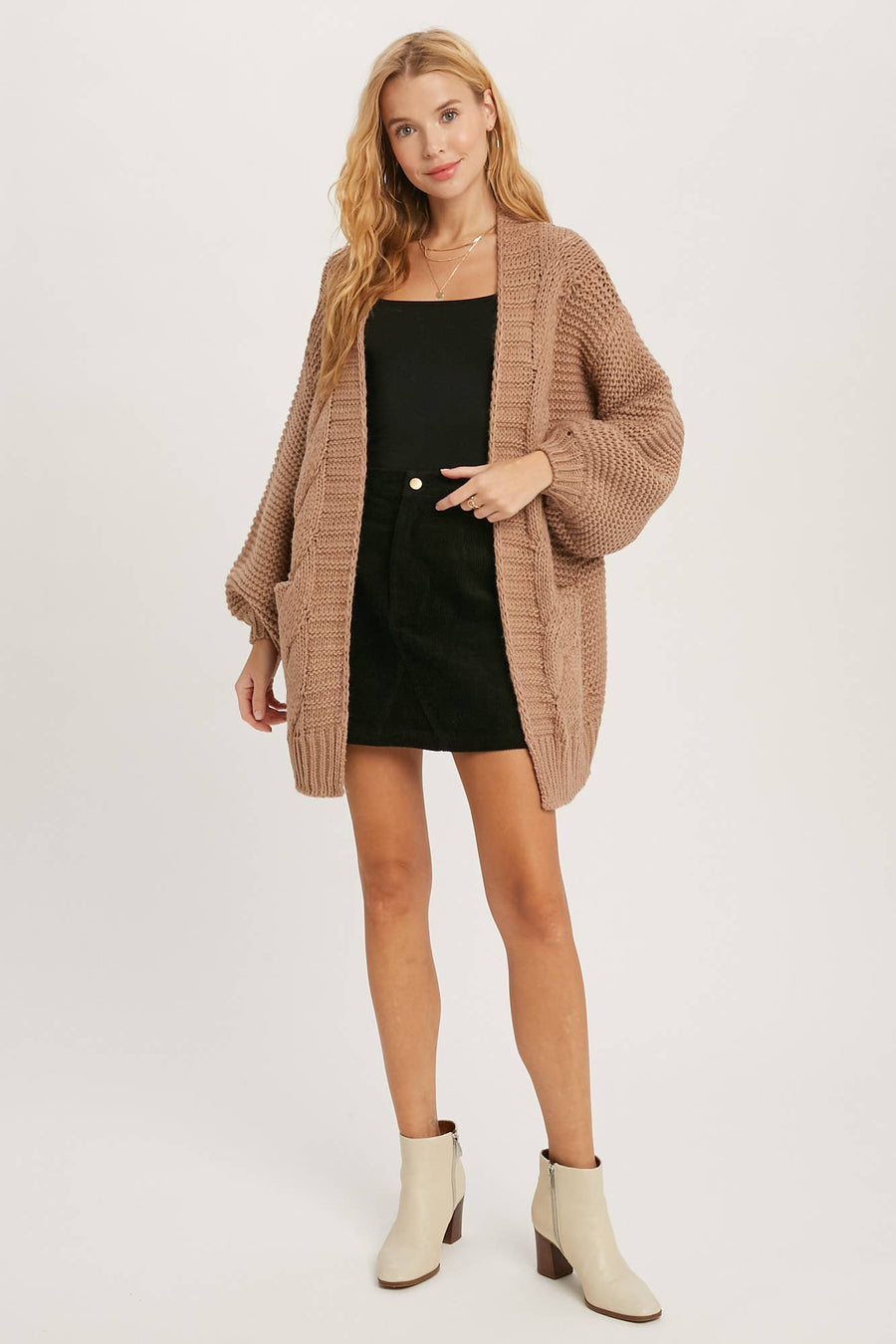 Chunky Cable Knit Cardigan