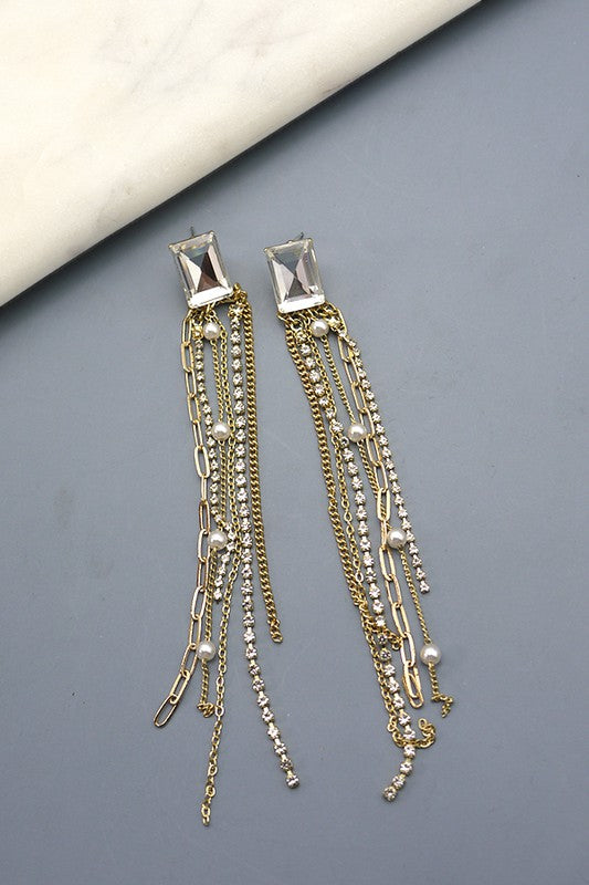 Rhinestone Drop Earrings
