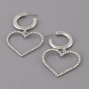 Heart Frame Hoop Earrings