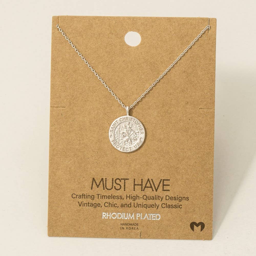 Mini Saint Christopher Necklace