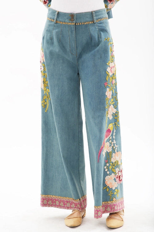 Aratta Embroidered Pants- Large