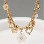 Elegant Flower Pendant Chain Necklace