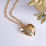 Long Necklace with Puffy Heart