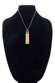 Chain Link Necklace with Tassel Pendant