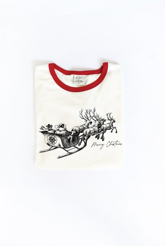 Santa's Sleigh T-Shirt- Red