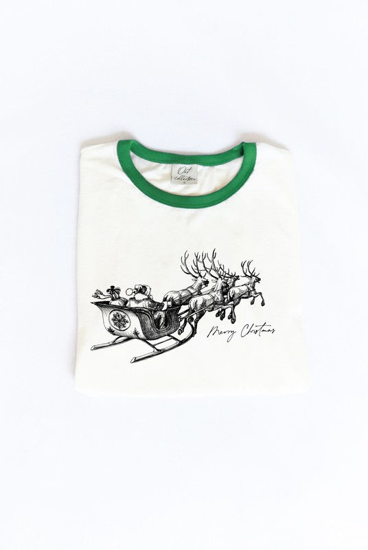 Santa's Sleigh T-Shirt- Green