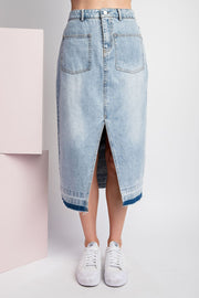 Denim Midi Skirt