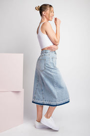 Denim Midi Skirt