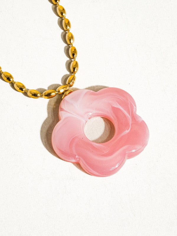 Summer Floral Pendant Necklace