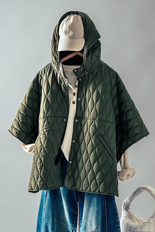 Quilted Cloak- Green