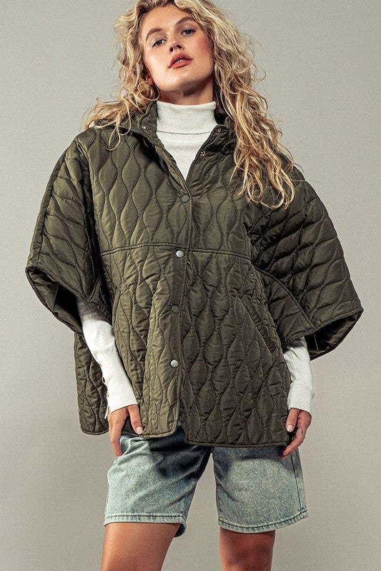 Quilted Cloak- Green