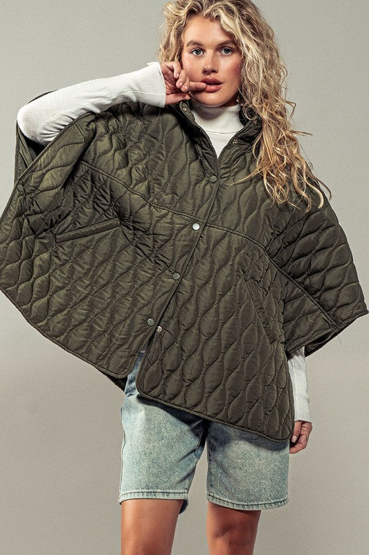 Quilted Cloak- Green