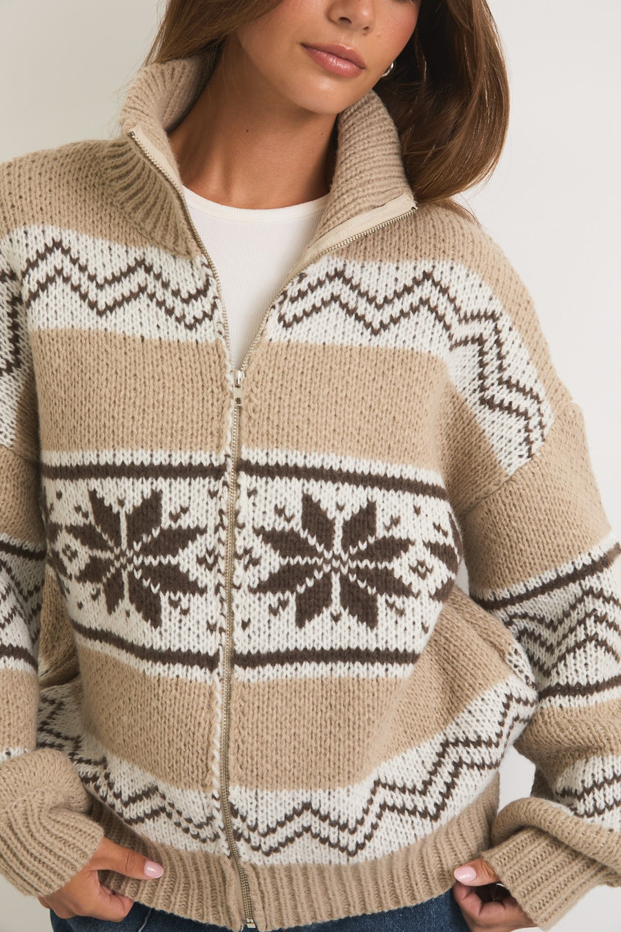 Fair Isle Sweater Jacket
