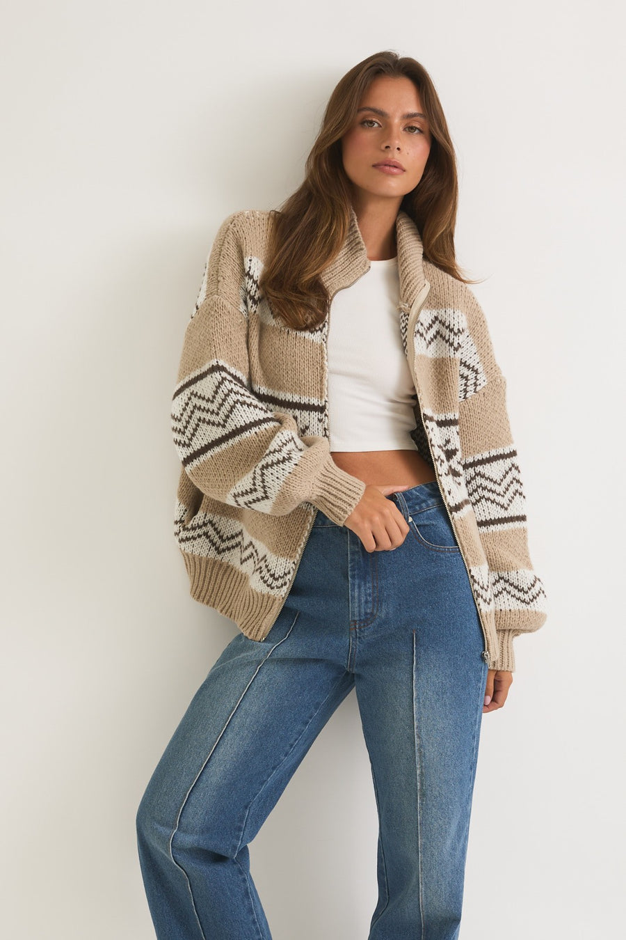 Fair Isle Sweater Jacket