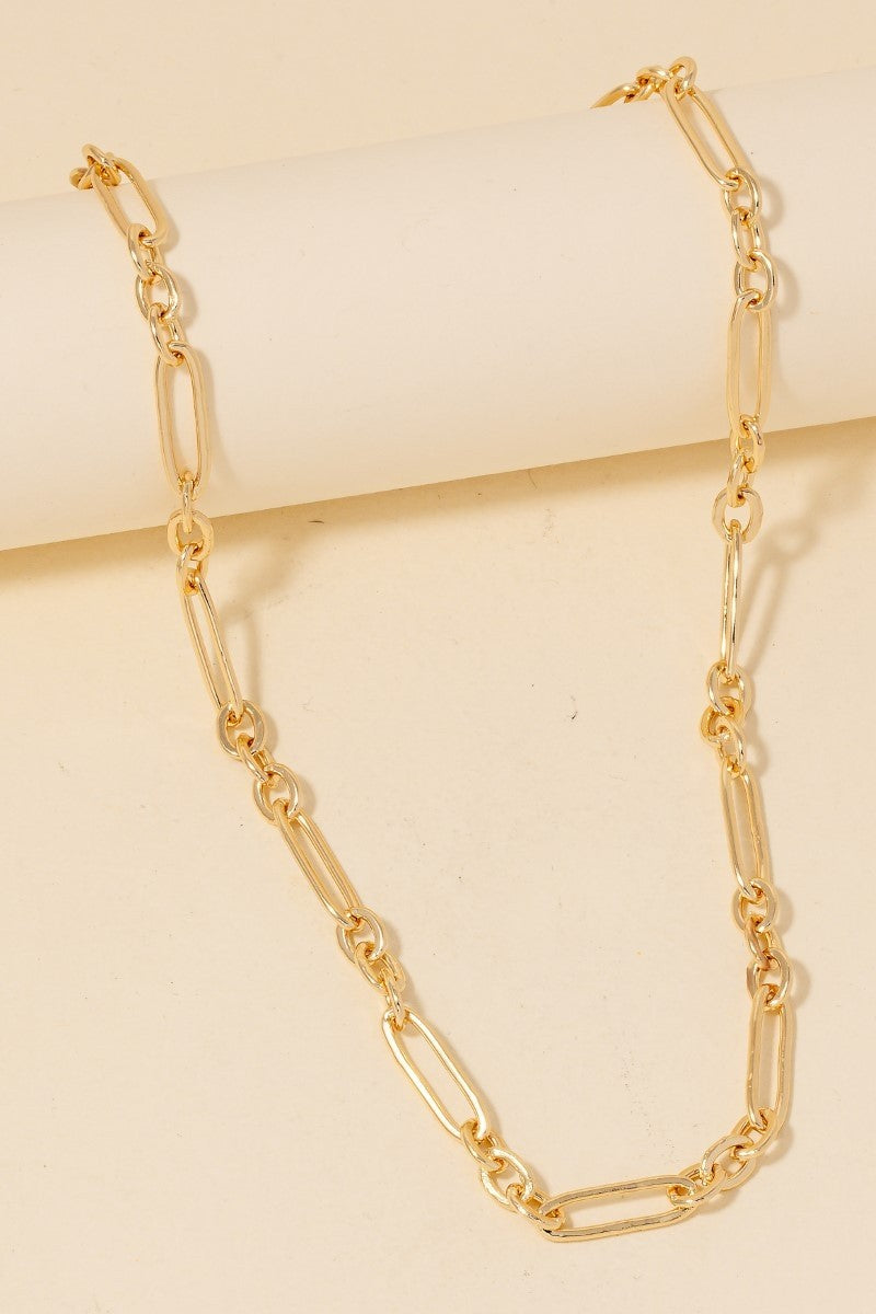 Long Oval Chain Link Necklace