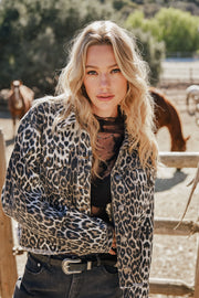 Leopard Trucker Jacket