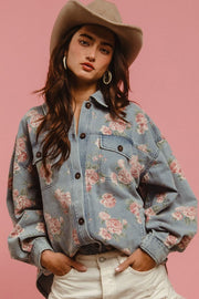 Floral Denim Jacket