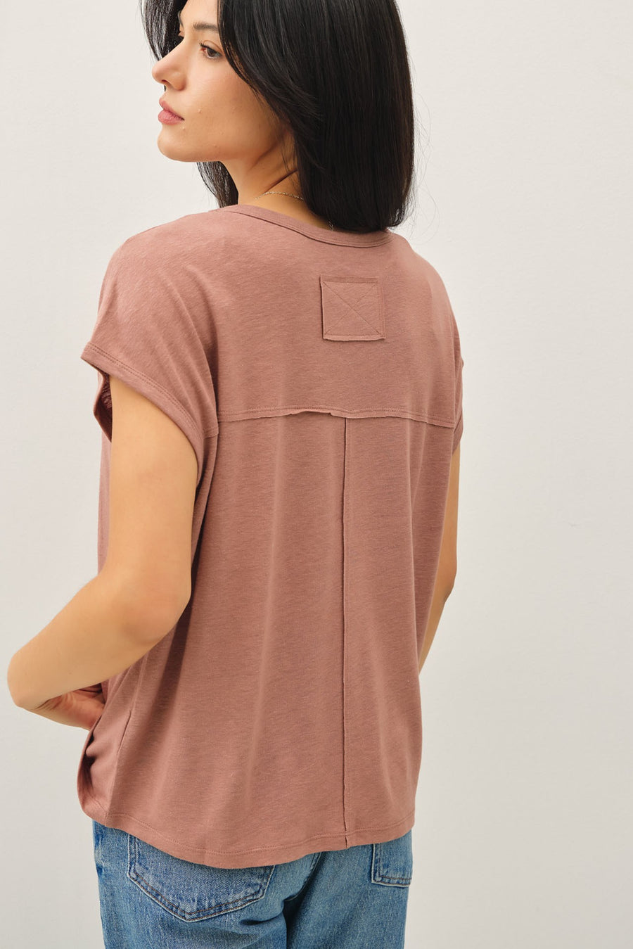 Linen Blend Top- Hazelnut