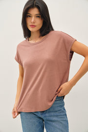 Linen Blend Top- Hazelnut