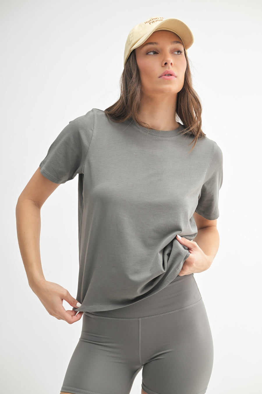Classic Boxy Fit Tee- Pewter