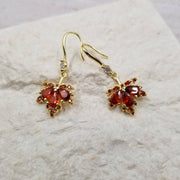 Fall Red Maple Leaf Earrings