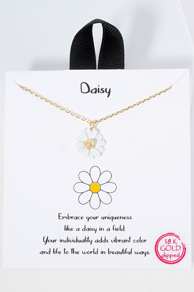 Daisy Flower Pendant Necklace