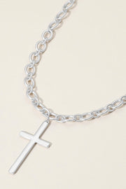 Metal Cross Pendant Necklace