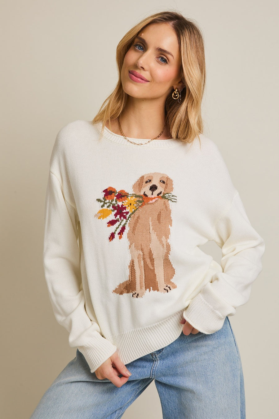 Dog Graphic Sweater