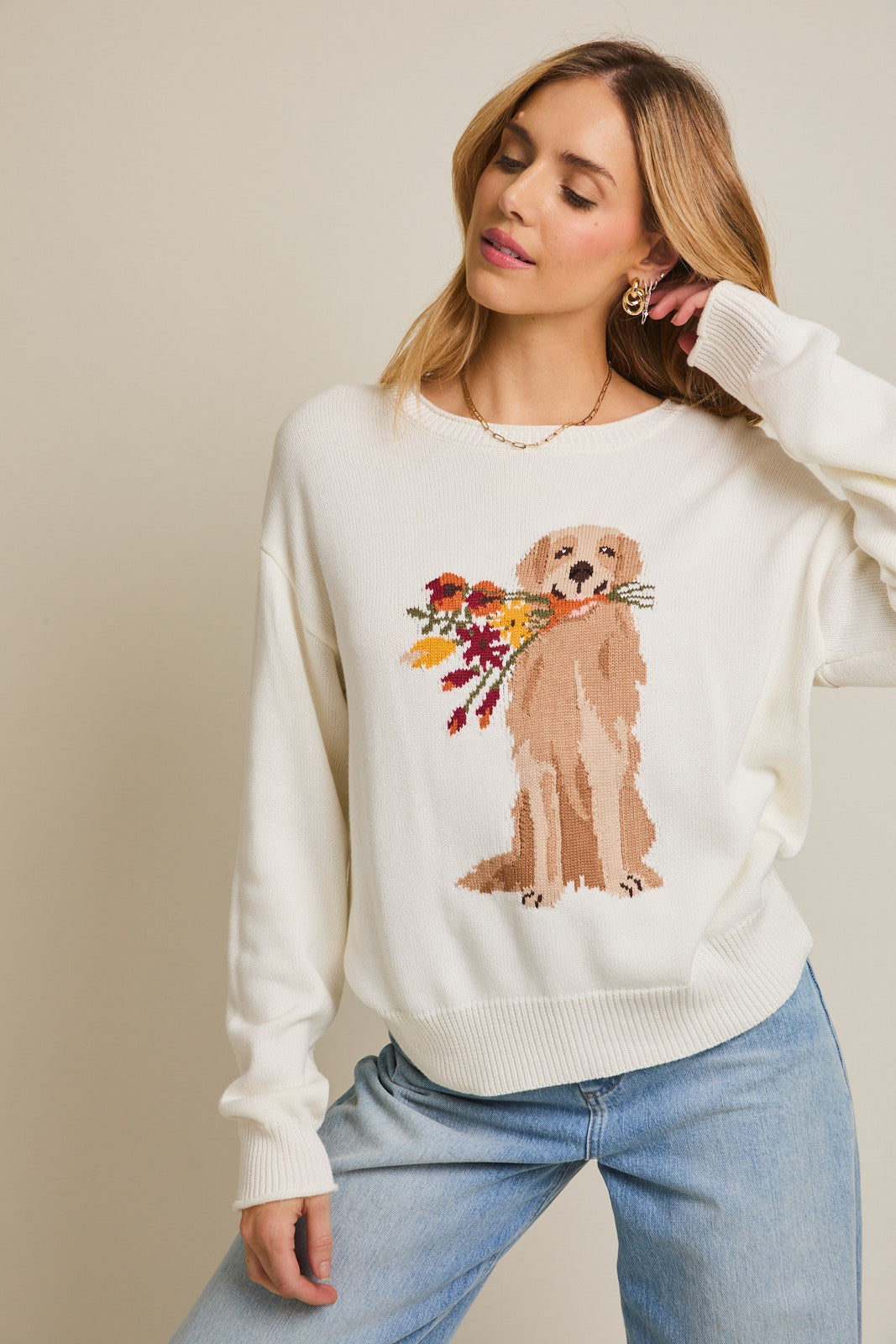 Dog Graphic Sweater