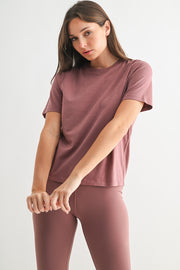 Classic Boxy Fit Tee- Rose Taupe